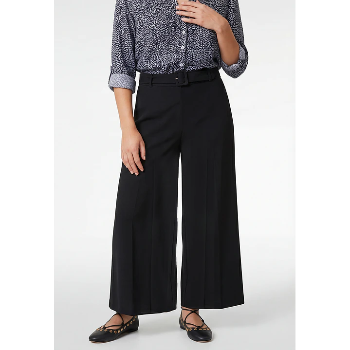 Pantalón Maxi Wide Leg Mujer Negro 1
