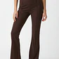 Calza Rib Flare Mujer Café - Miniatura 1