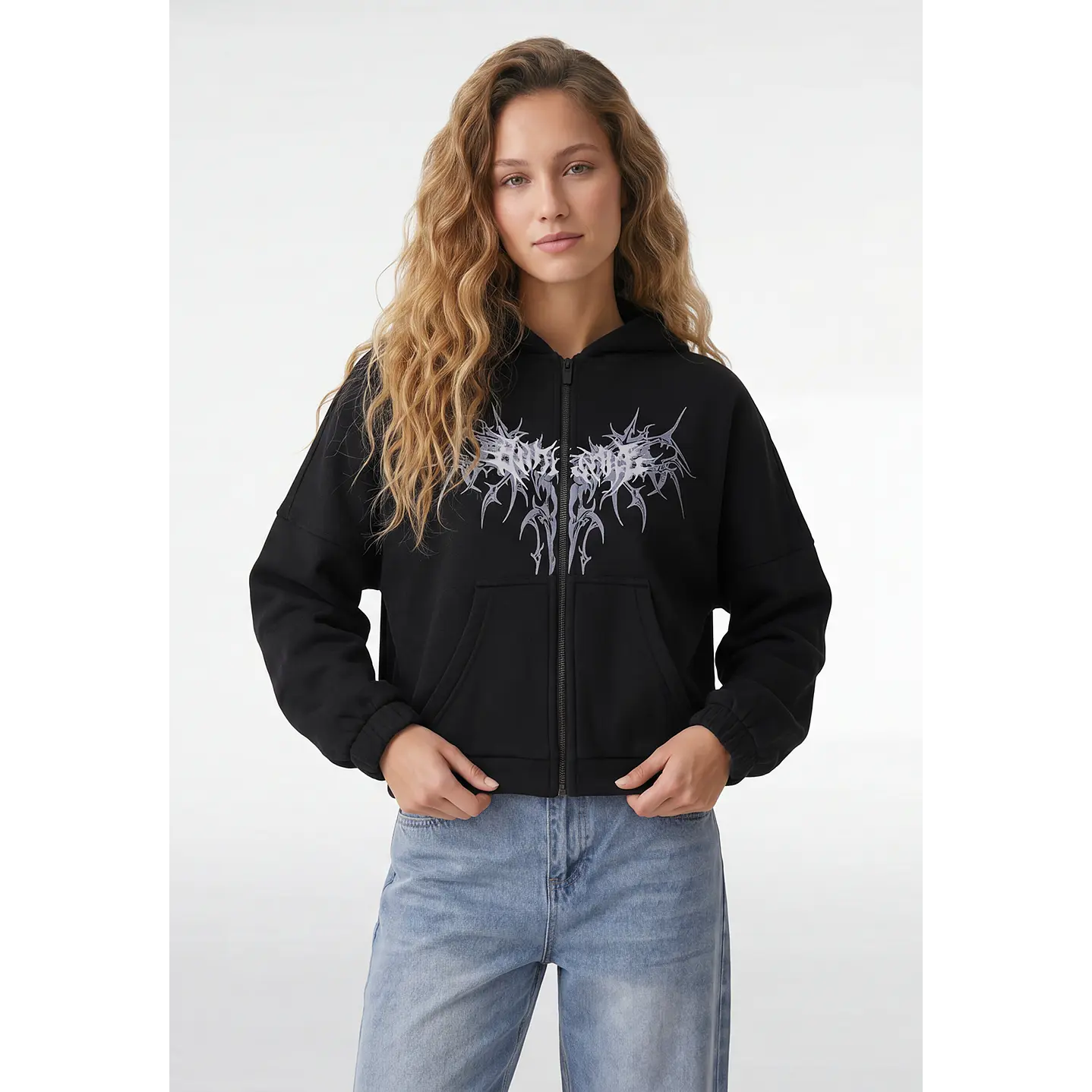 Polerón Gothic Mujer Negro 1