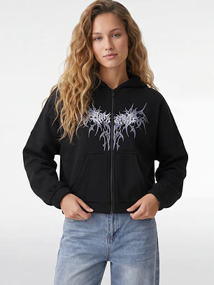 Polerón Gothic Mujer Negro