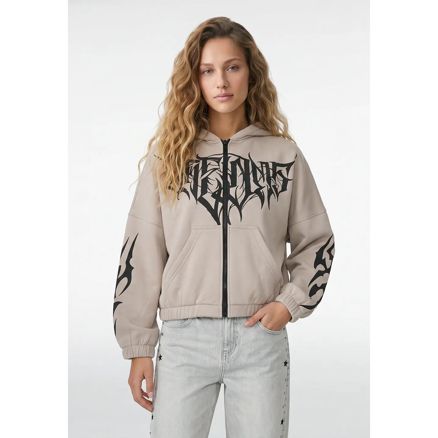 Polerón Gothic Mujer Beige 2