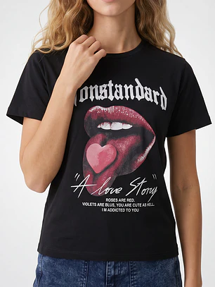 Polera Metal Mujer Negro