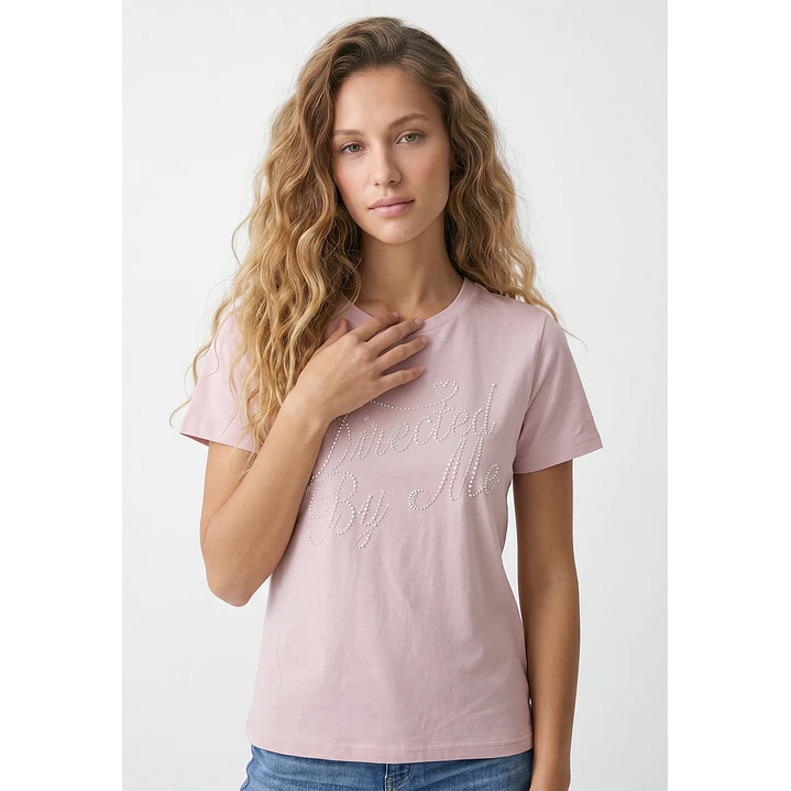 Polera Perlas Mujer Rosado 1