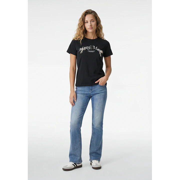 Polera Perlas Mujer Negro 4