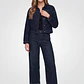 Chaqueta Denim Raw Denim Mujer Manga Larga Azul - Miniatura 4