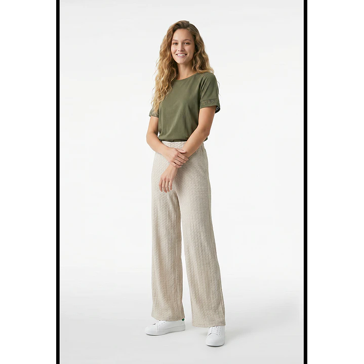 Pantalón Bambu Mujer Beige 4