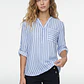 Blusa Rayada Mujer Manga 3/4 Celeste - Miniatura 1