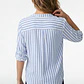 Blusa Rayada Mujer Manga 3/4 Celeste - Miniatura 3