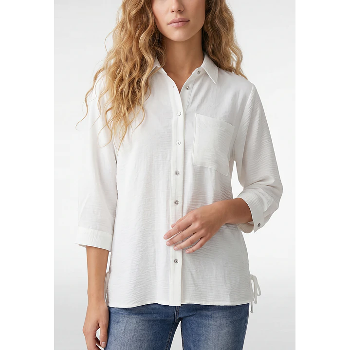 Blusa Amarras Mujer Manga Larga Blanco 2