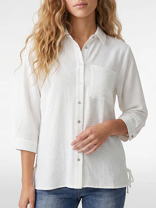 Blusa Amarras Mujer Manga Larga Blanco