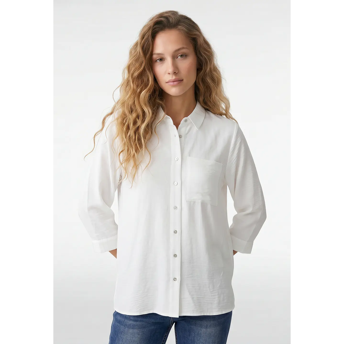 Blusa Amarras Mujer Manga Larga Blanco 1