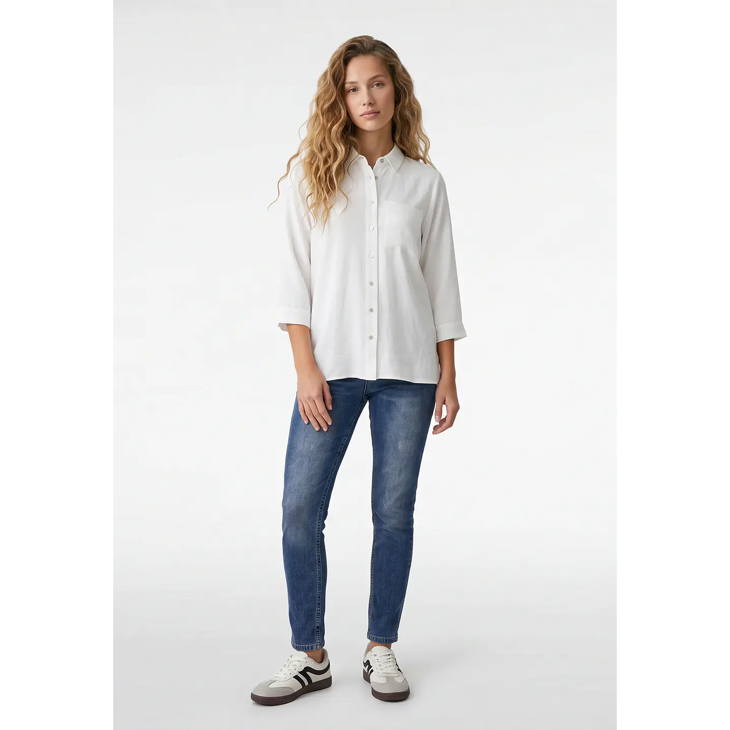 Blusa Amarras Mujer Manga Larga Blanco 4