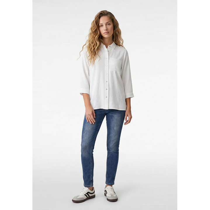 Blusa Amarras Mujer Manga Larga Blanco 4