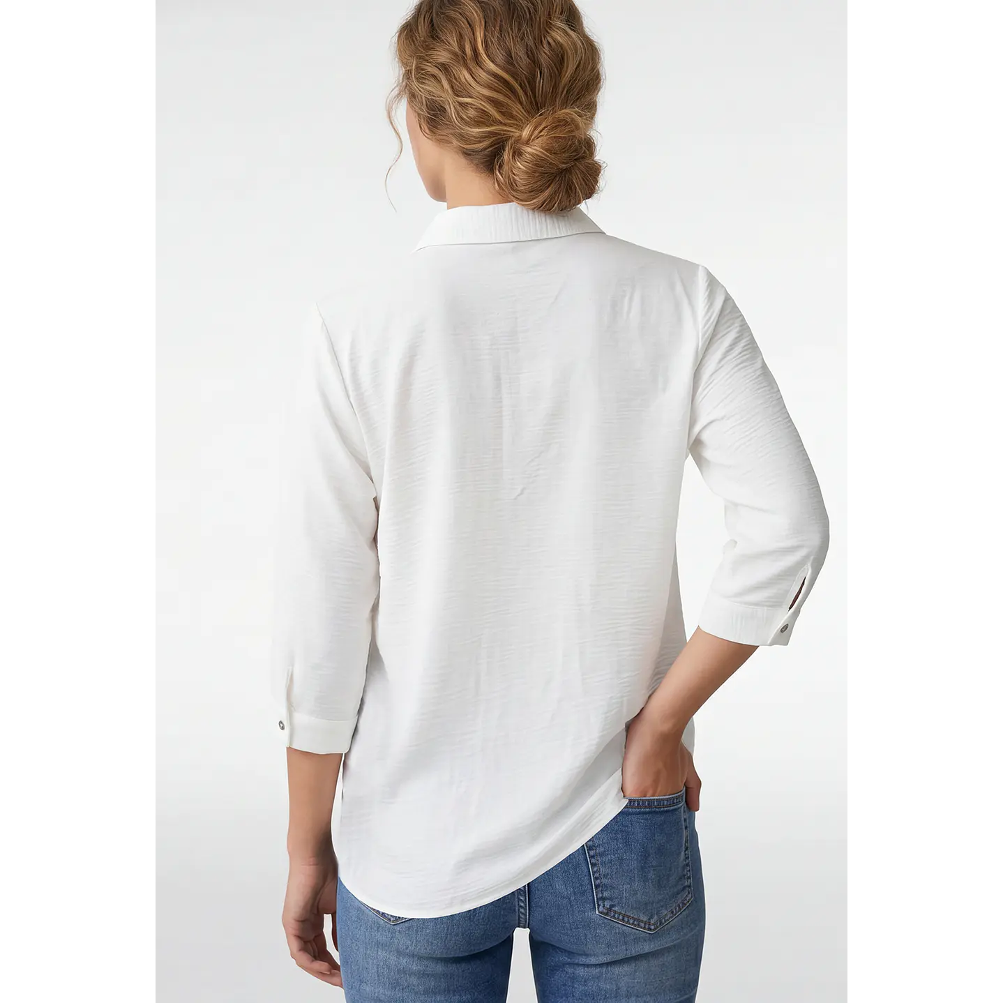 Blusa Amarras Mujer Manga Larga Blanco 3
