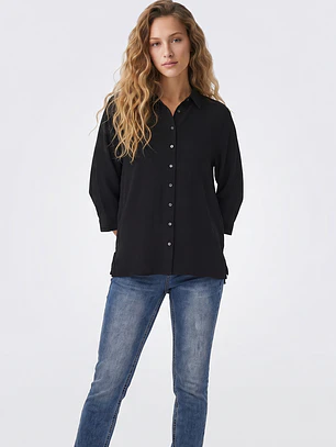Blusa Amarras Mujer Manga Larga Negro