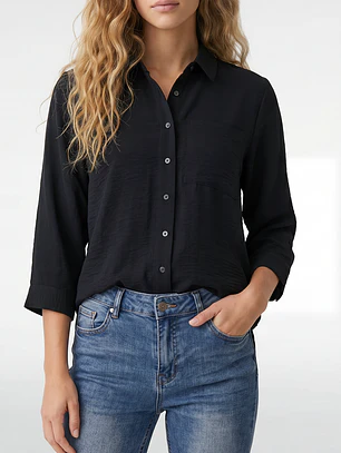 Blusa Amarras Mujer Manga Larga Negro