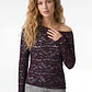 Polera Encaje Mujer Manga Larga Uva - Miniatura 1