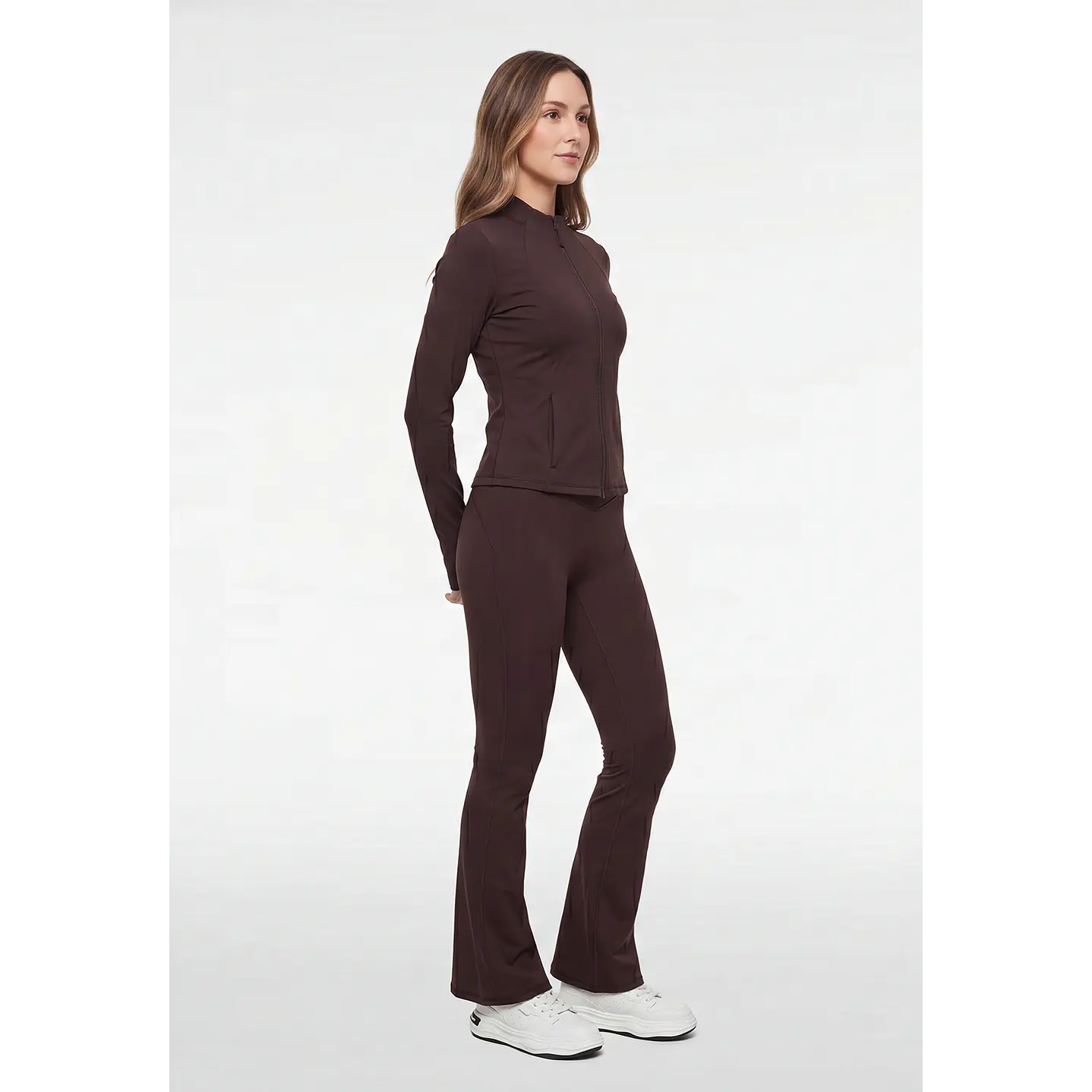 Calza Active Flare Mujer Café 4