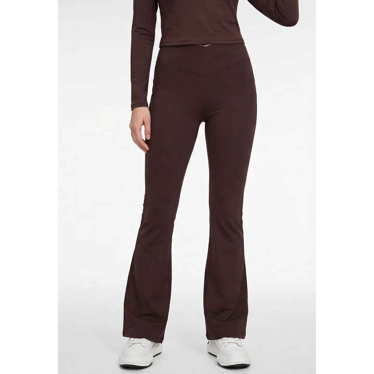 Calza Active Flare Mujer Café 1