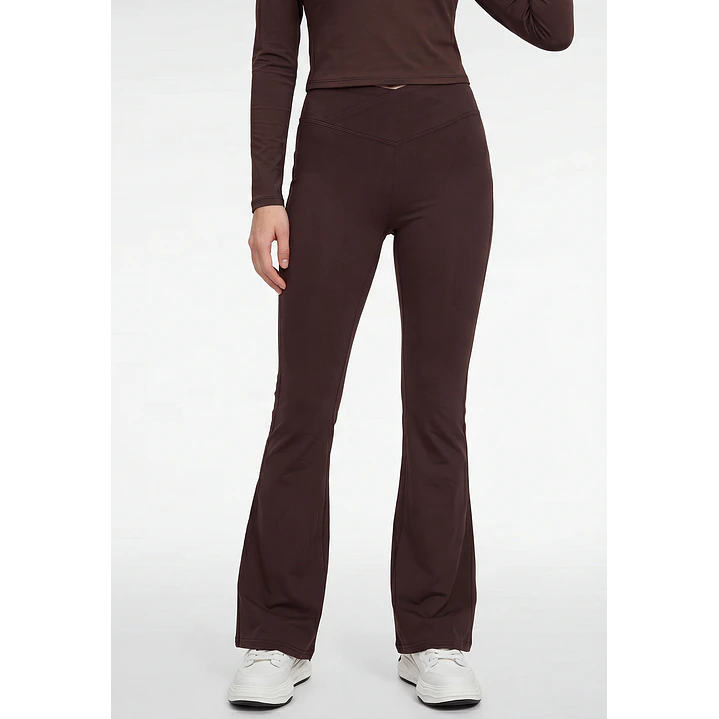 Calza Active Flare Mujer Café 1