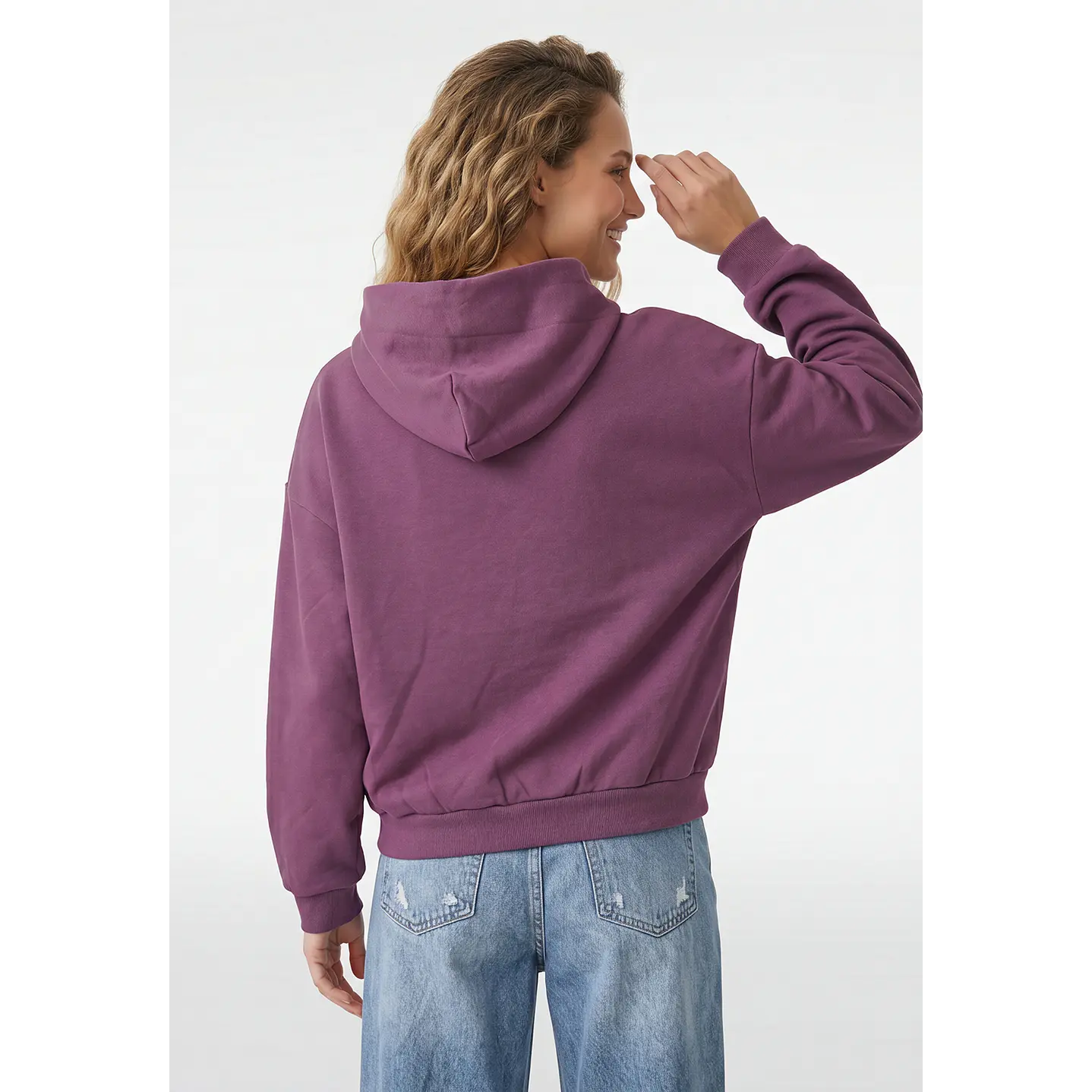 Polerón Flor Mujer Morado 3