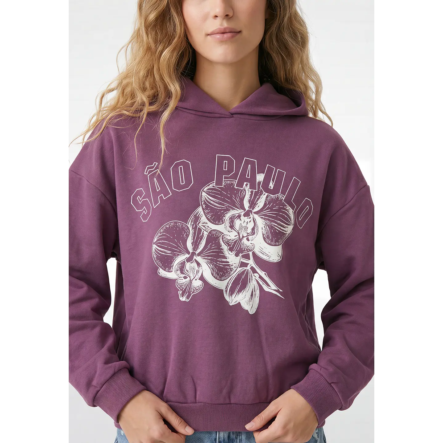 Polerón Flor Mujer Morado 2