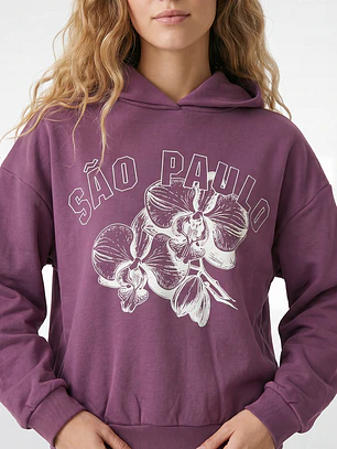 Polerón Flor Mujer Morado