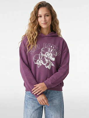Polerón Flor Mujer Morado