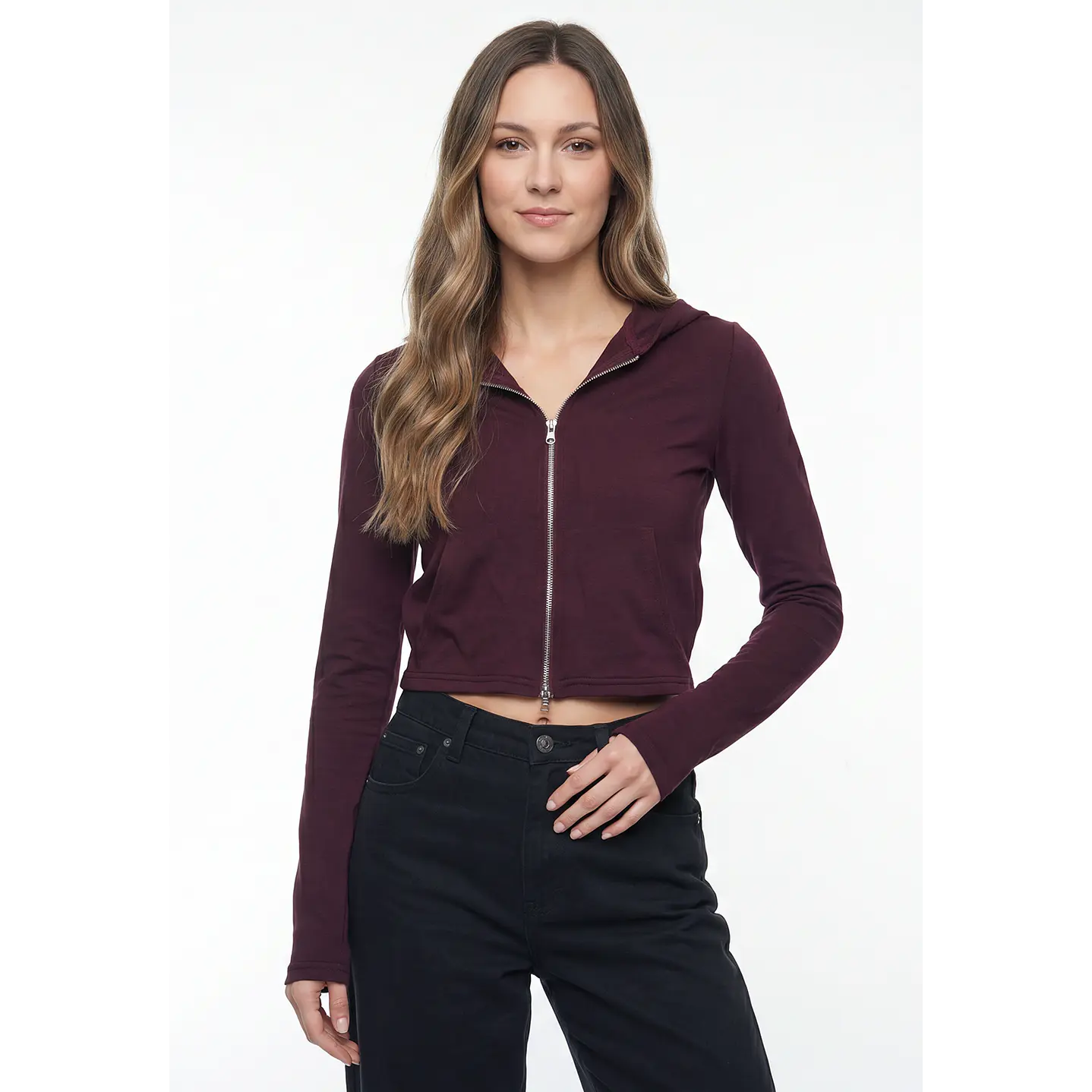 Polerón Soft Mujer Burdeo 1