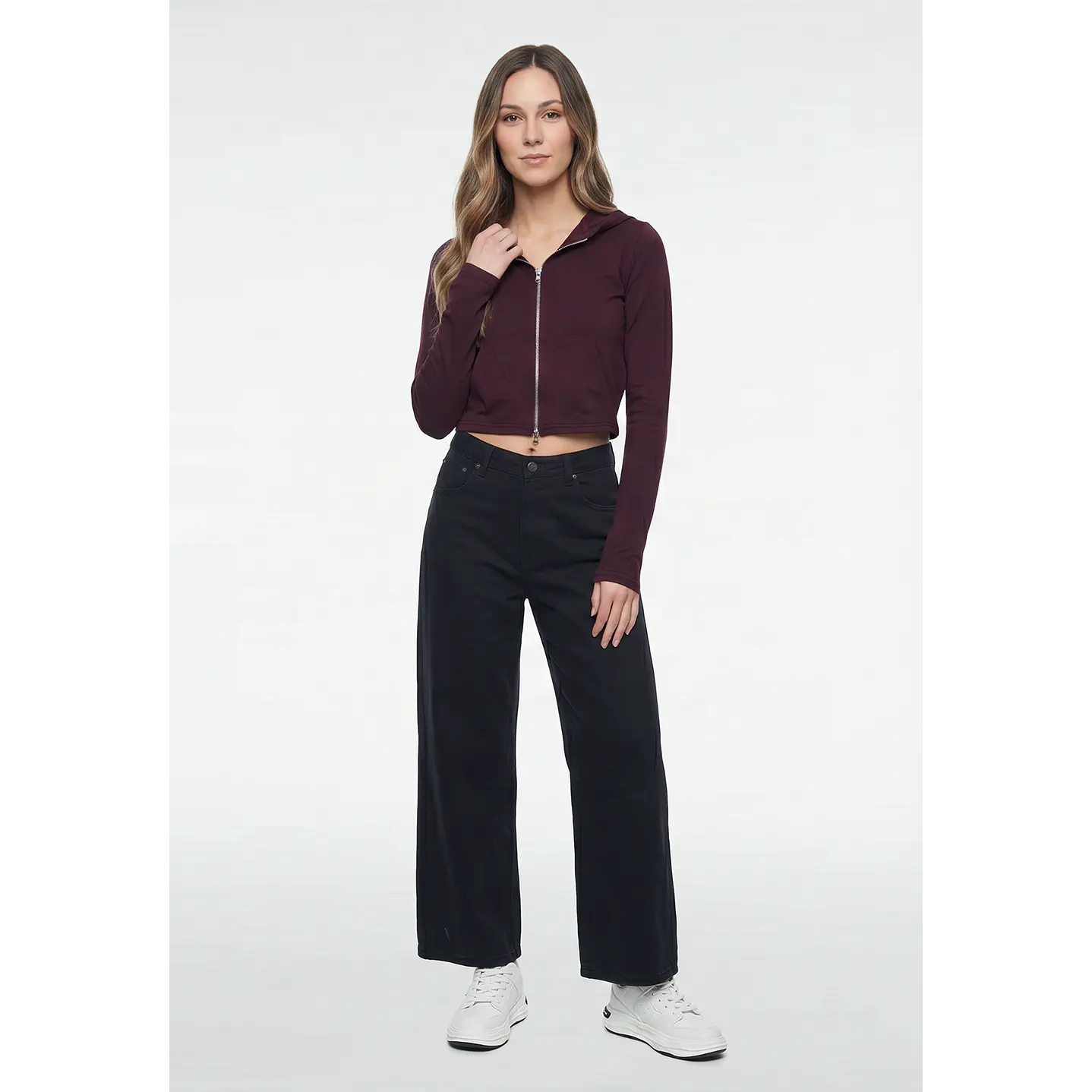 Polerón Soft Mujer Burdeo 4