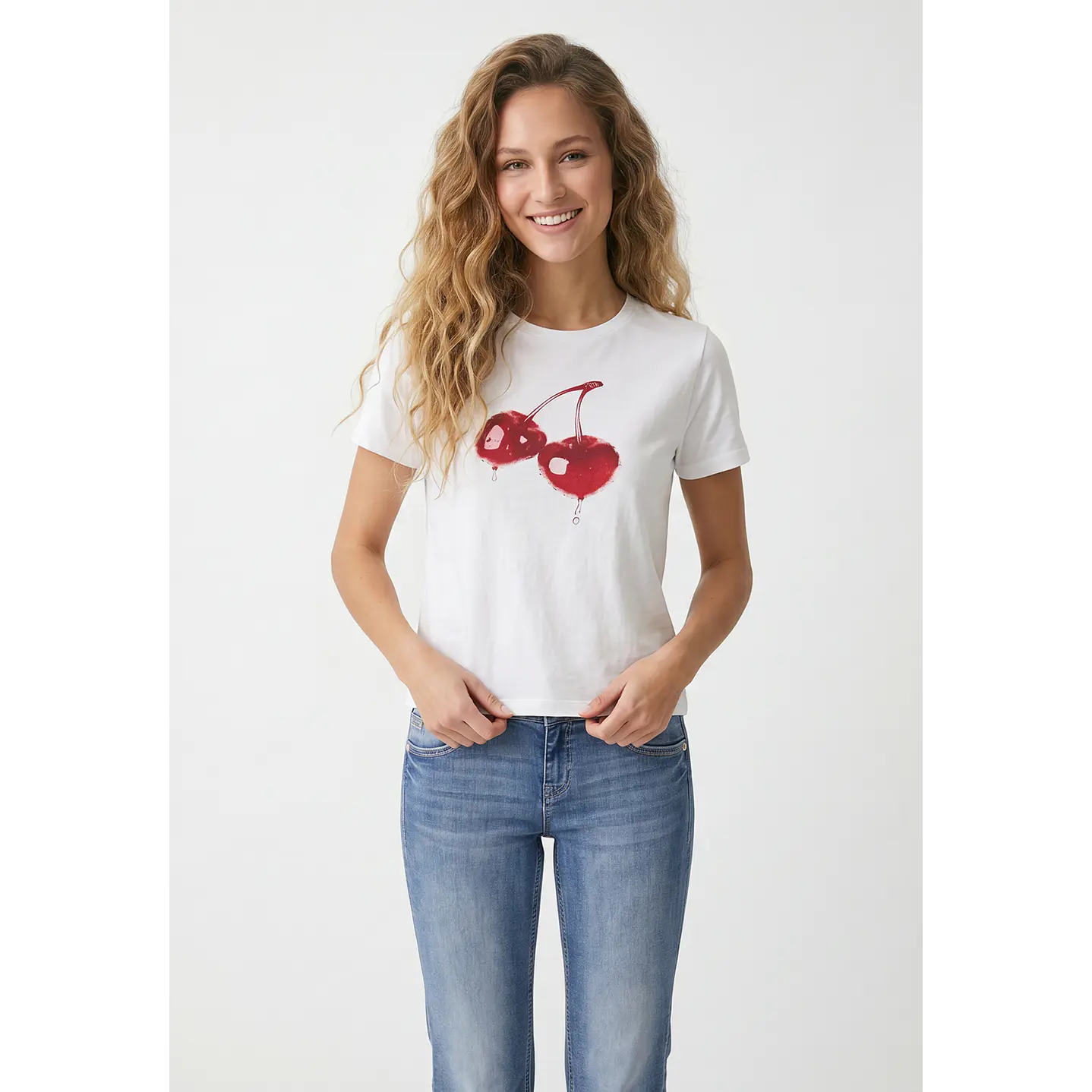 Polera Guinda Mujer Blanco 1