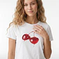 Polera Guinda Mujer Blanco - Miniatura 2