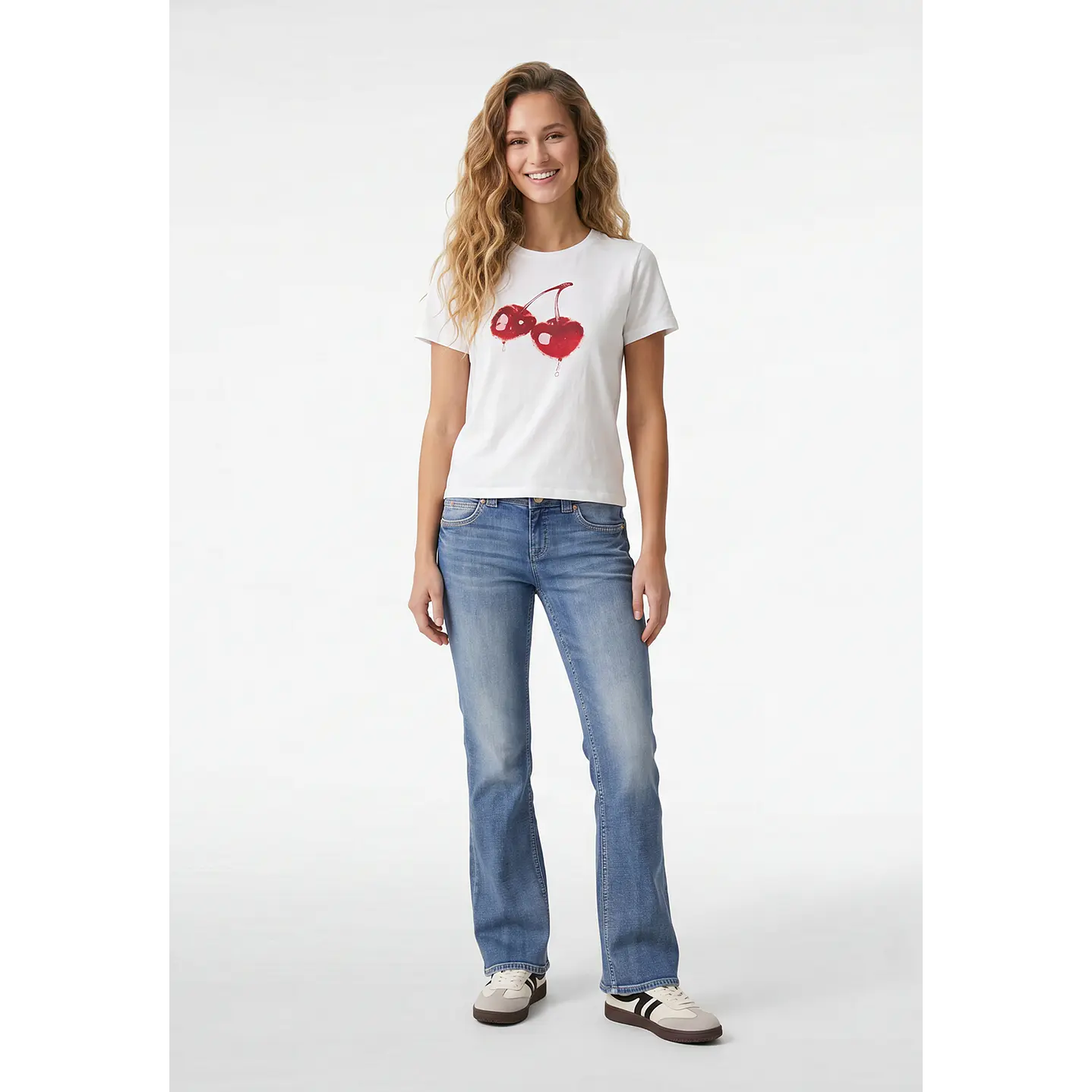 Polera Guinda Mujer Blanco 4