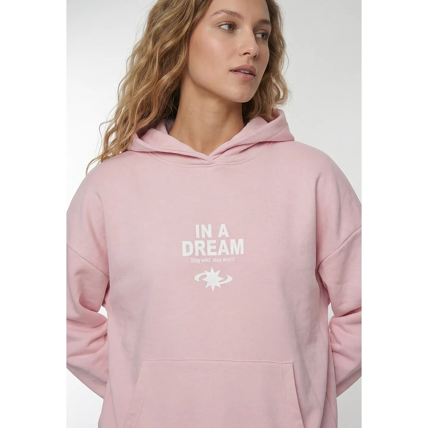 Polerón Letras Mujer Rosado 4