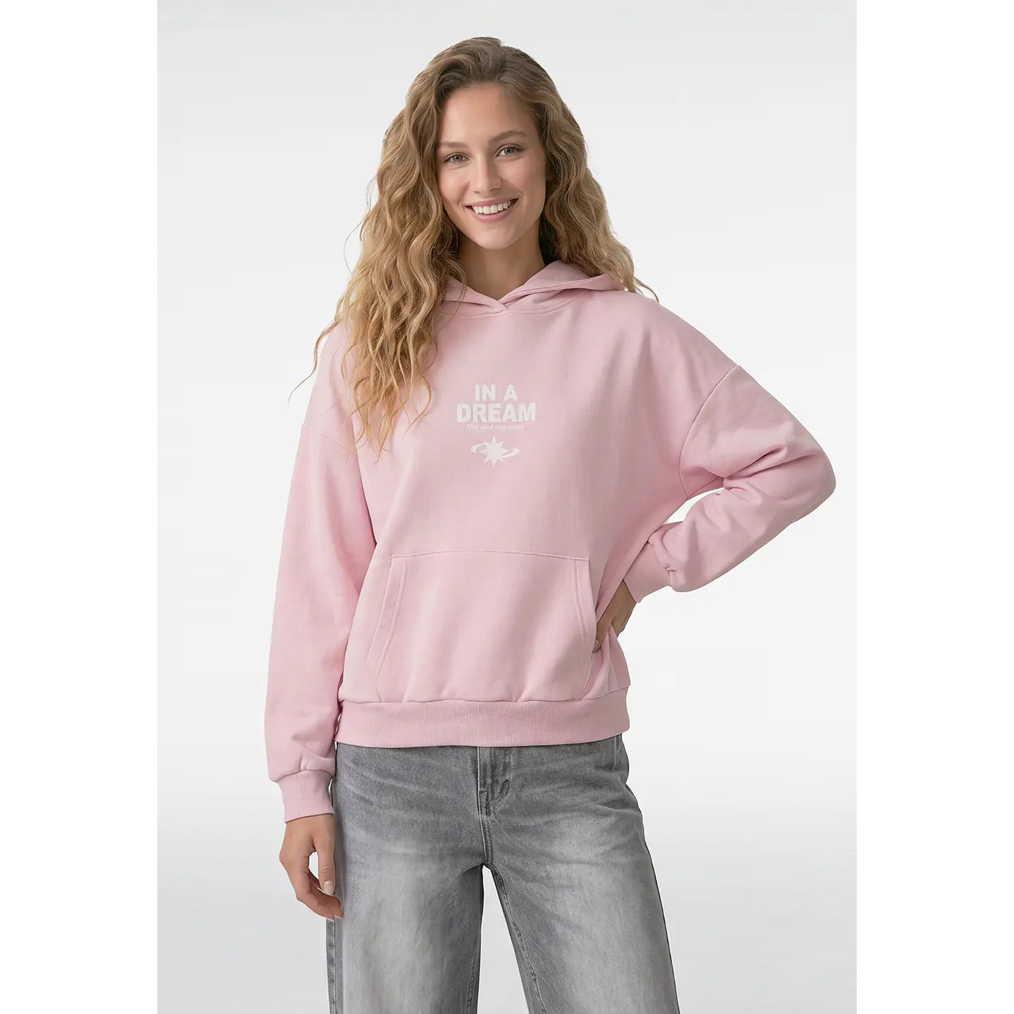 Polerón Letras Mujer Rosado 2