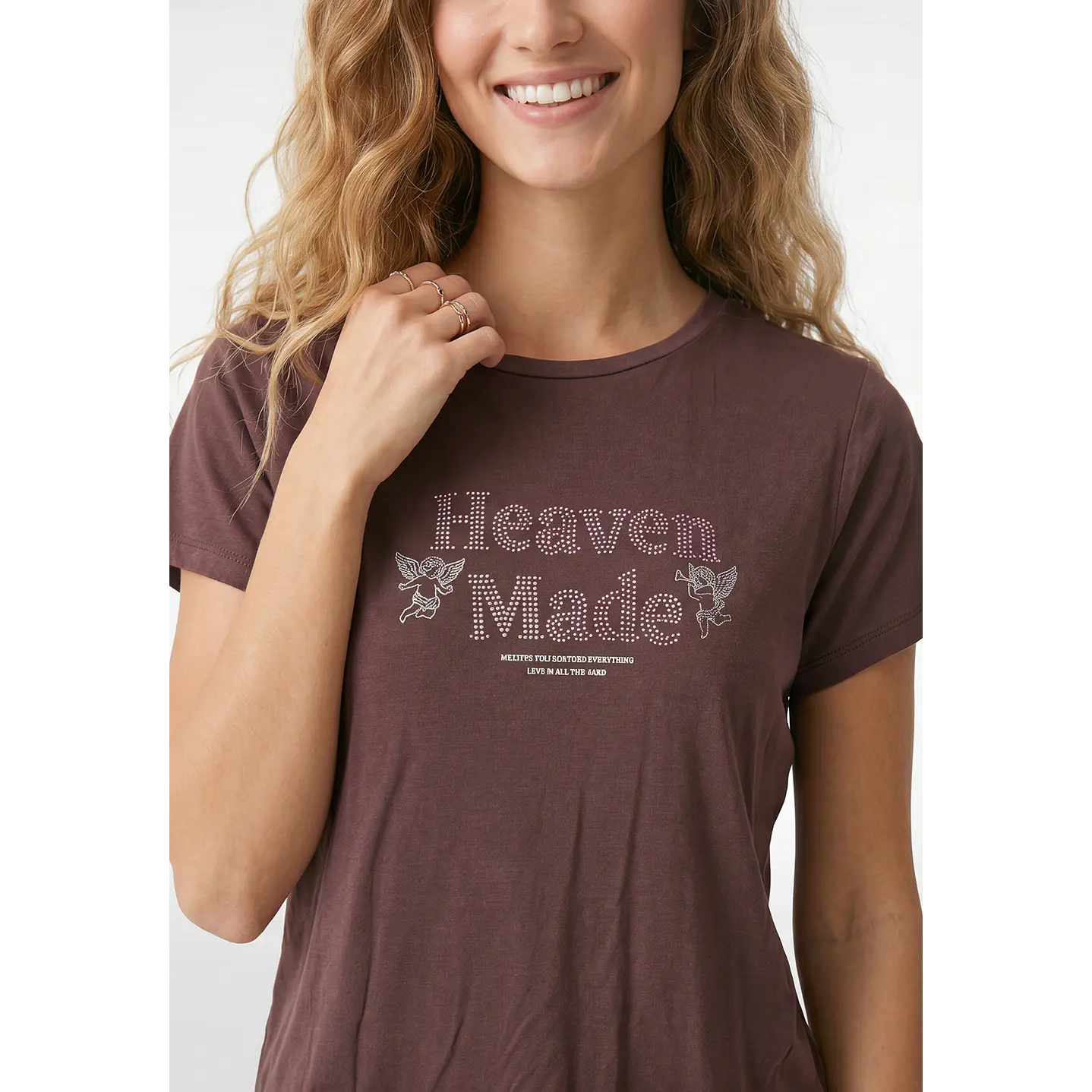 Polera Strass Heaven Mujer Café 2