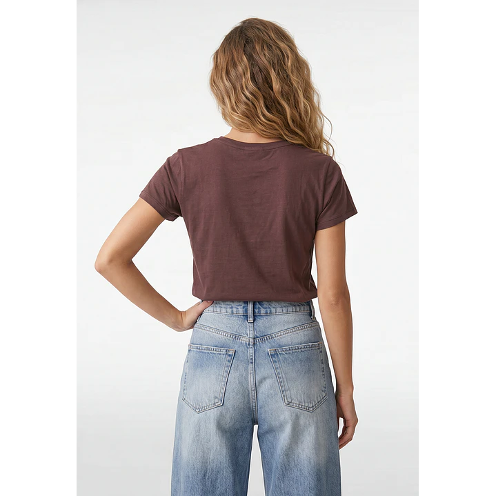 Polera Estampado Mujer Café 3