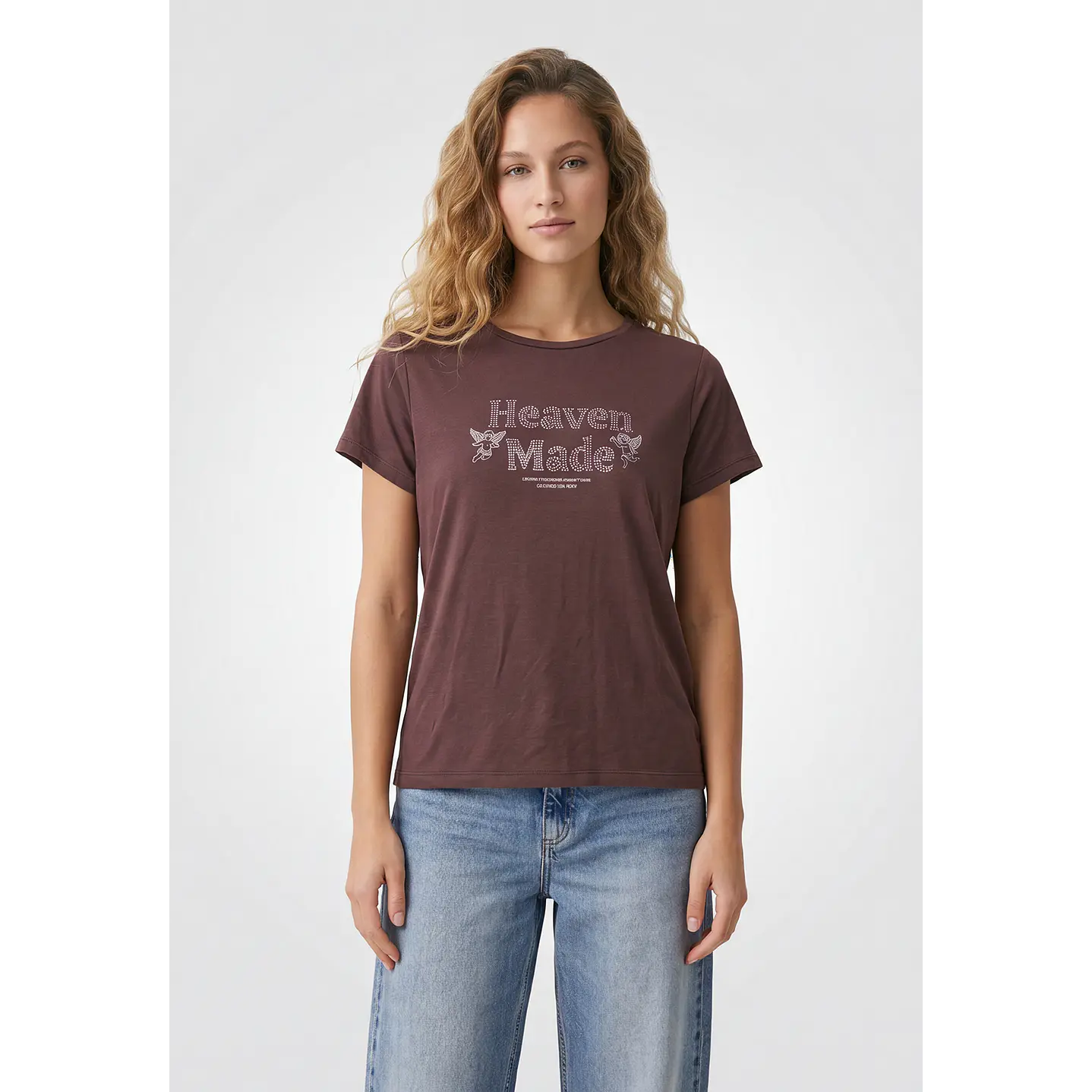 Polera Strass Heaven Mujer Café 1