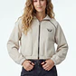 Polerón Crop Mujer Beige - Miniatura 1