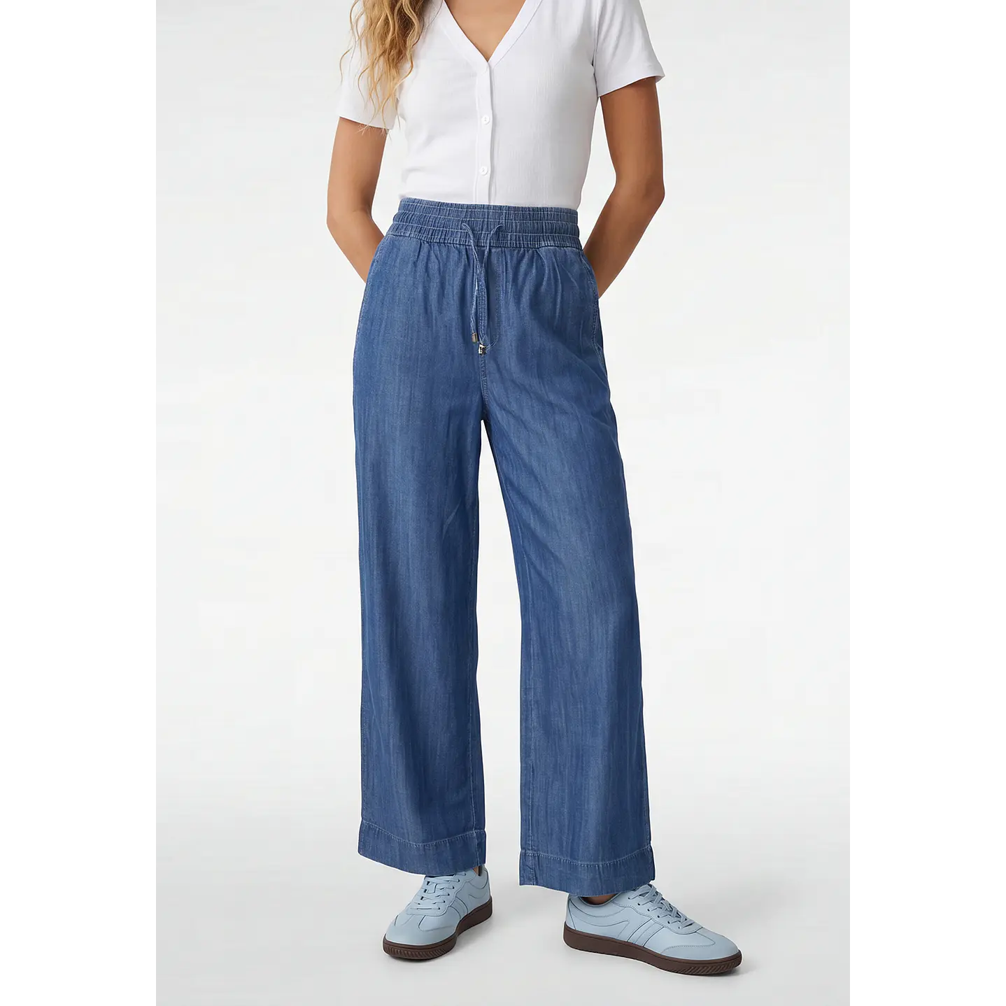 Jeans Tencel Elasticado Mujer Azul 1