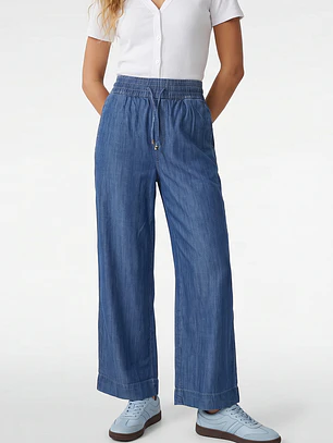 Jeans Tencel Elasticado Mujer Azul