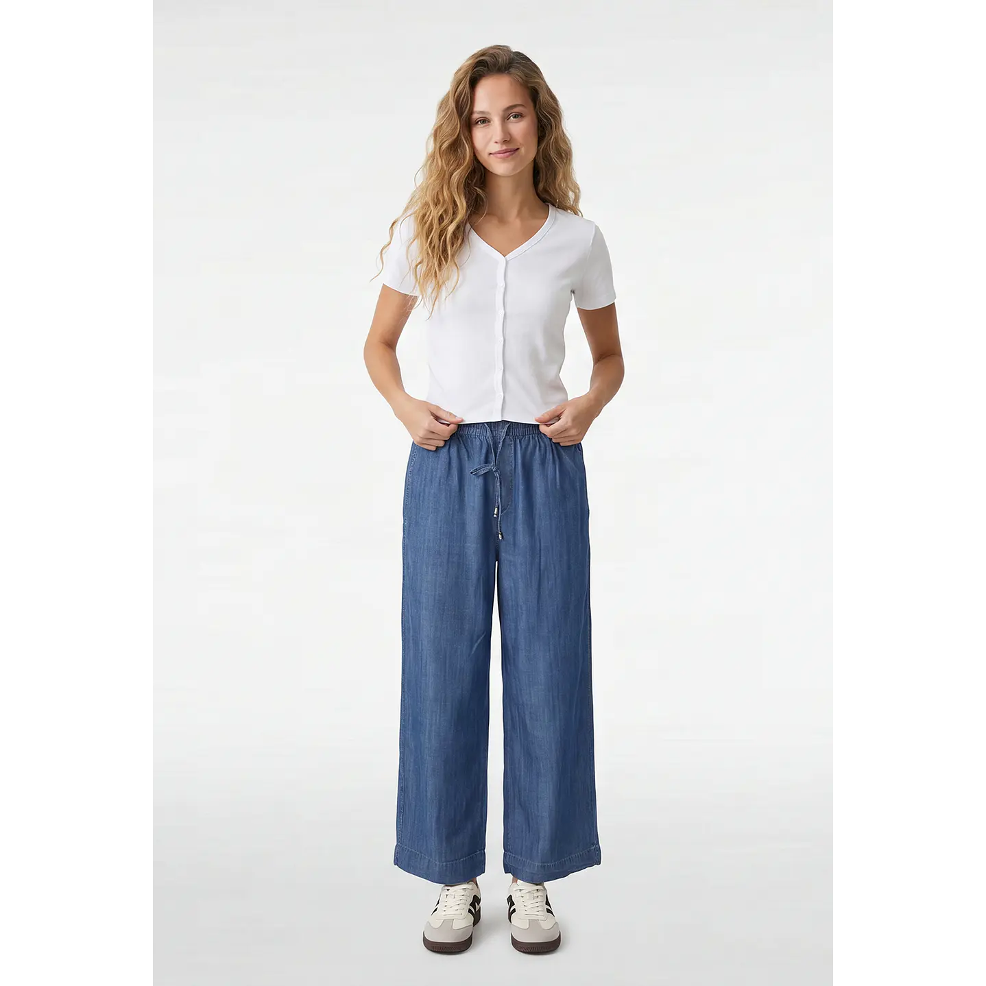 Jeans Tencel Elasticado Mujer Azul 3