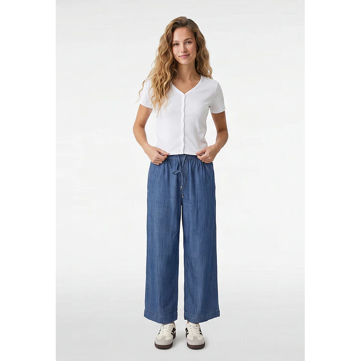 Jeans Tencel Elasticado Mujer Azul 3