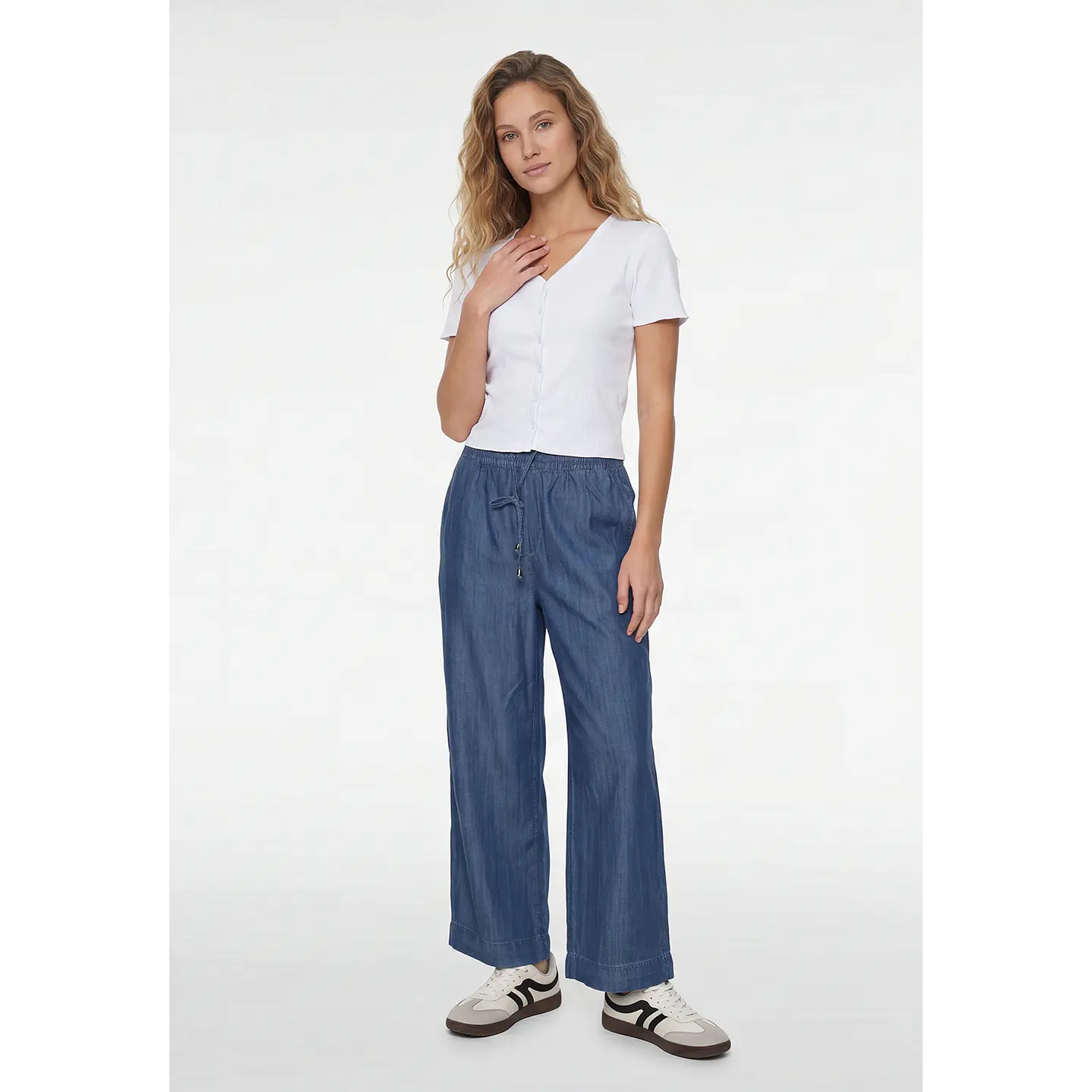 Jeans Tencel Elasticado Mujer Azul 4