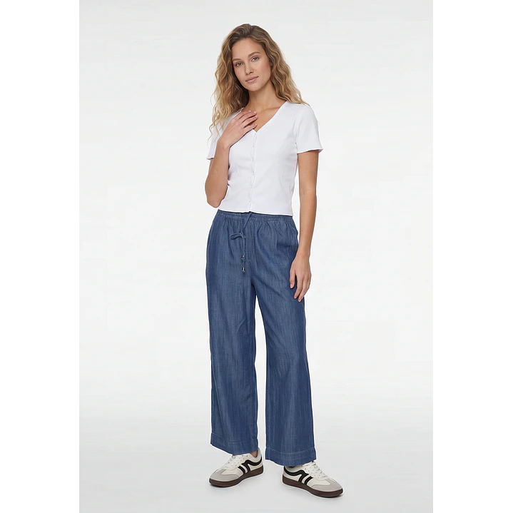 Jeans Tencel Elasticado Mujer Azul 4