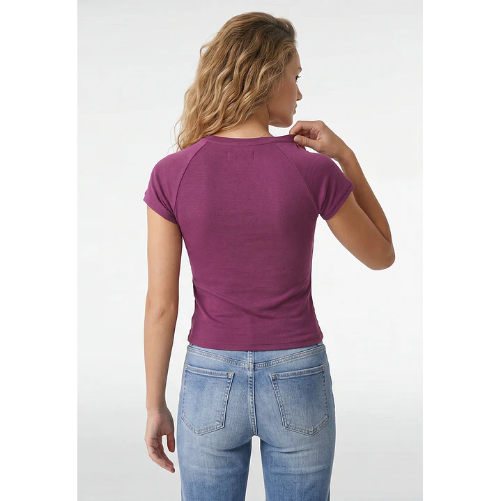 Polera Abertura Costado Mujer Violeta 3