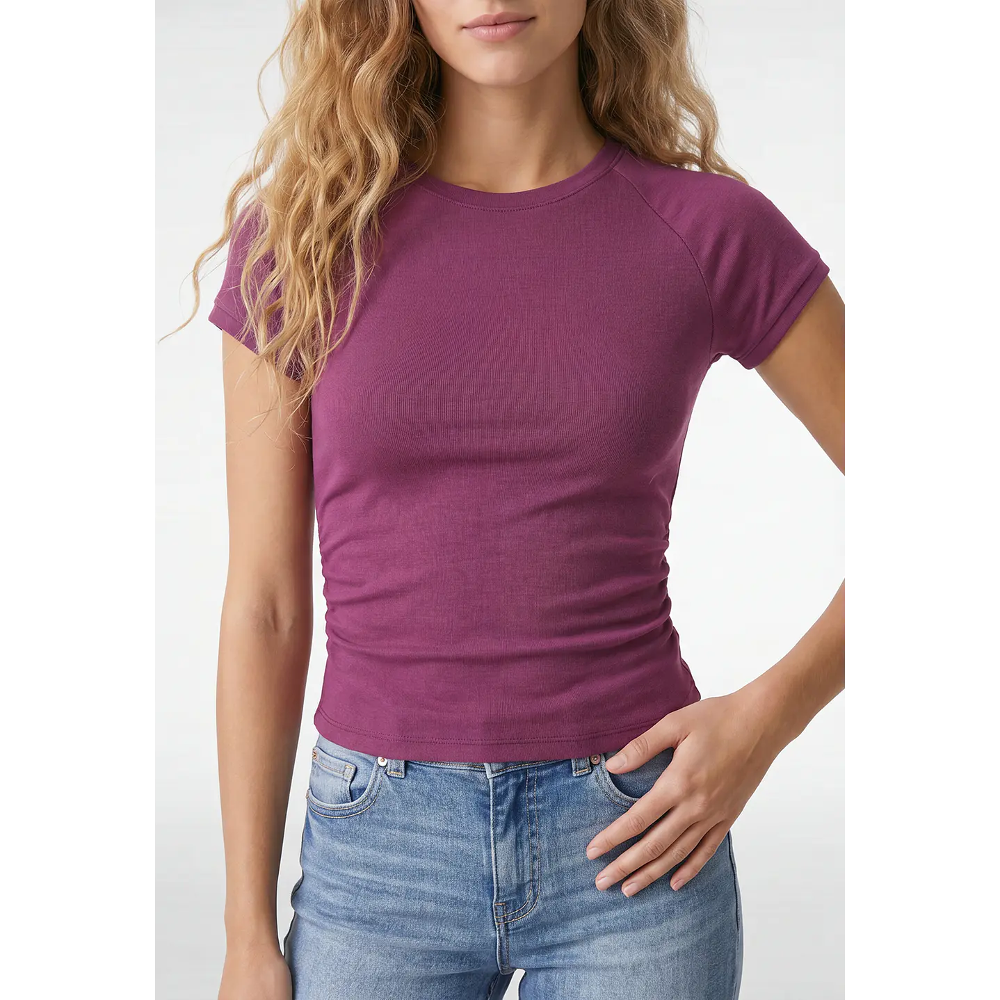 Polera Abertura Costado Mujer Violeta 2