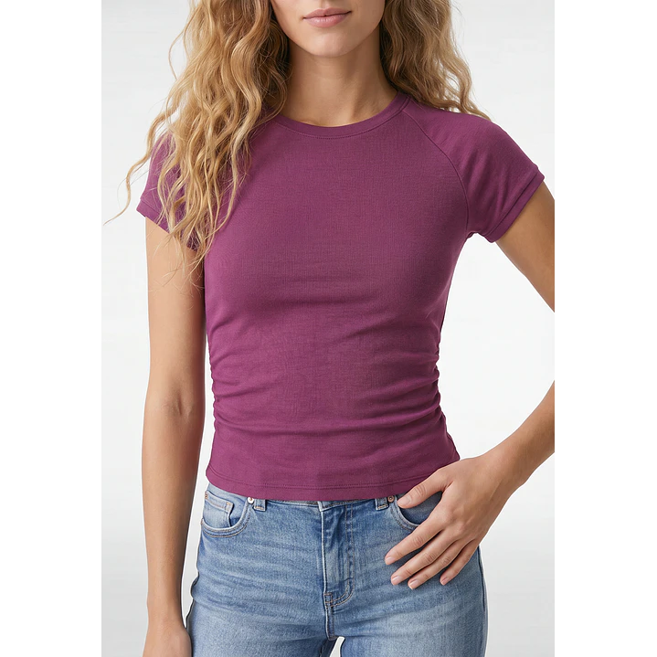 Polera Abertura Costado Mujer Violeta 2