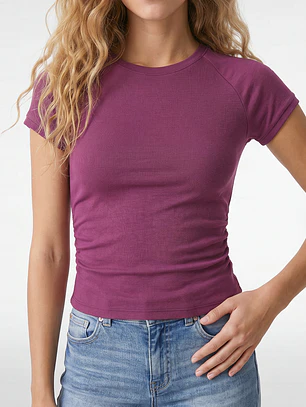 Polera Abertura Costado Mujer Violeta