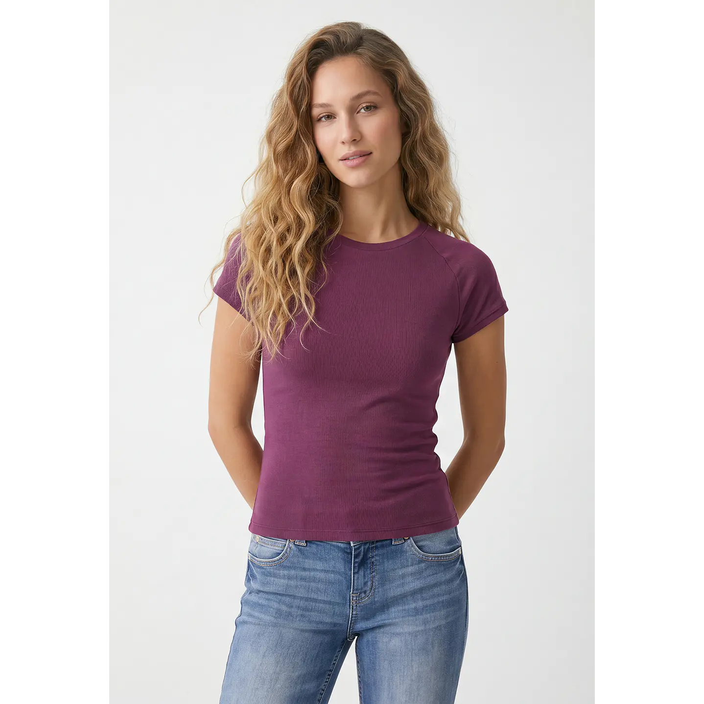 Polera Abertura Costado Mujer Violeta 1